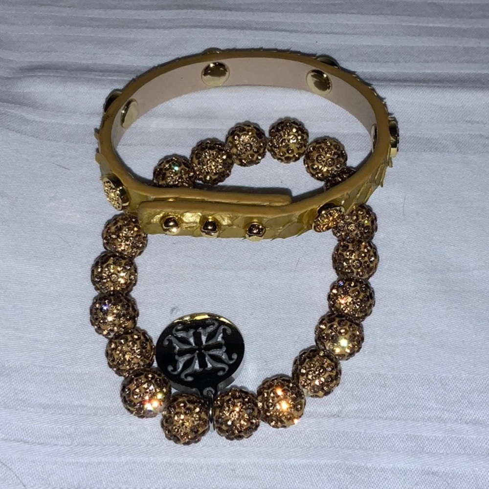 ‘Rustic Cuff’ 2 pc. bracelet Gold set - NWOB